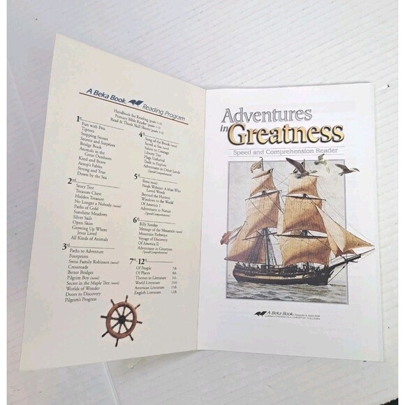 Abeka Adventures in Greatness 6th Grade Speed & Comprehension Reader 4th Ed NEW - Picture 3 of 4